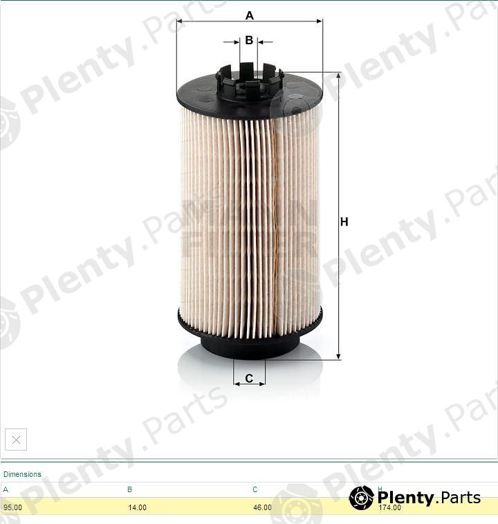  MANN-FILTER part PU1059x (PU1059X) Fuel filter