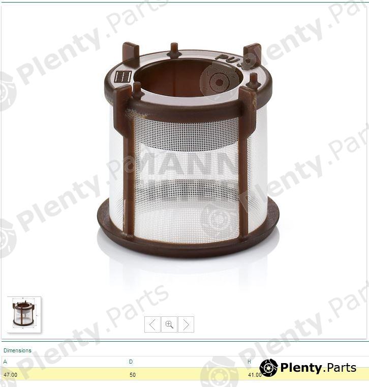  MANN-FILTER part PU50x (PU50X) Fuel filter