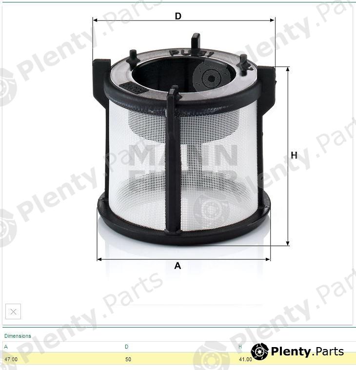  MANN-FILTER part PU51z (PU51Z) Fuel filter