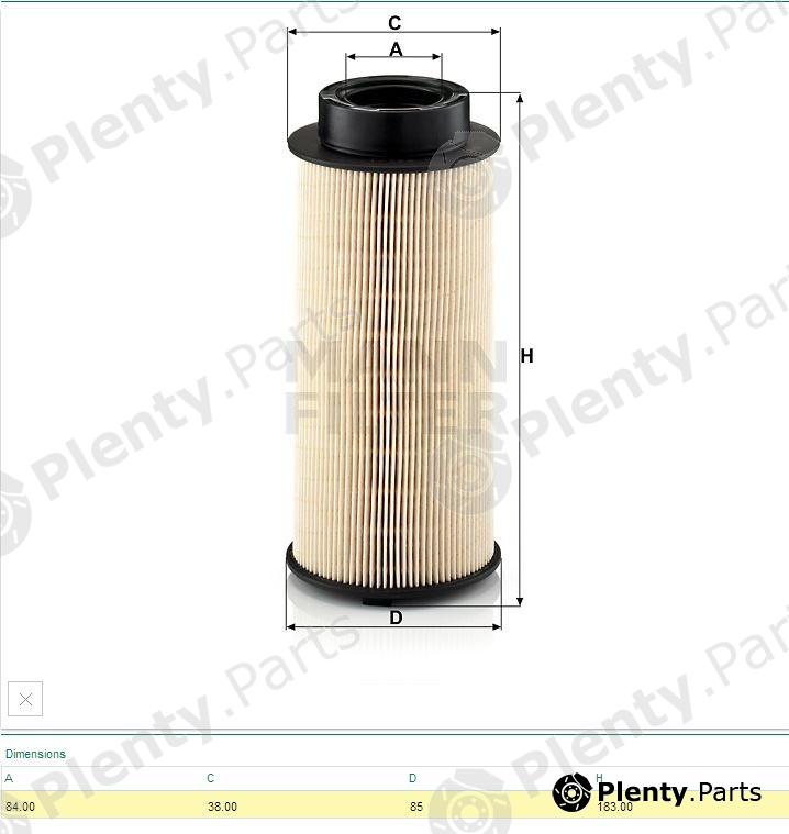  MANN-FILTER part PU941/1x (PU9411X) Fuel filter