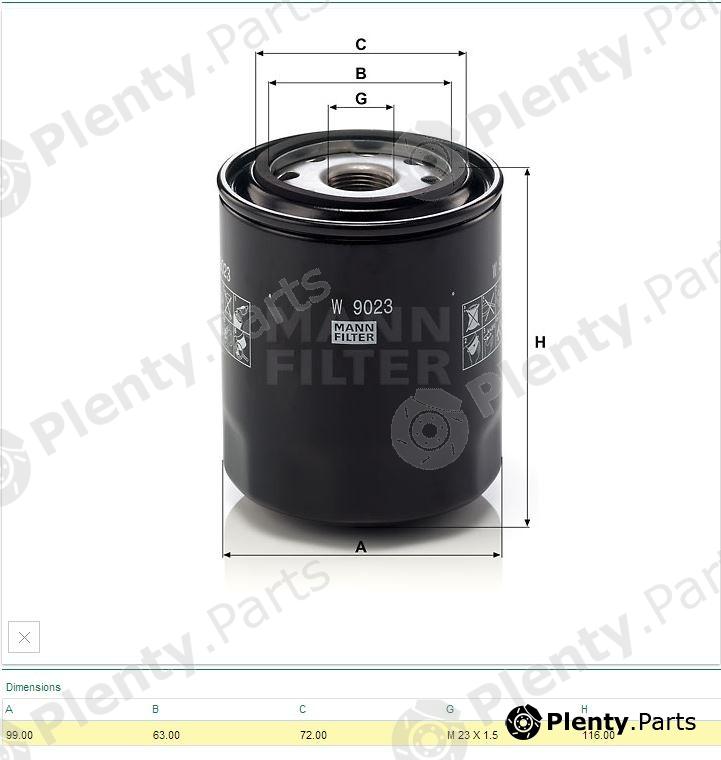  MANN-FILTER part W930/14 (W93014) Hydraulic Filter, automatic transmission