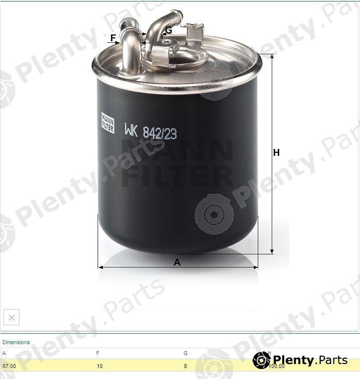  MANN-FILTER part WK842/23x (WK84223X) Fuel filter