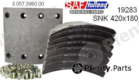 Genuine SAF HOLLAND part 3057396000 Brake Lining Kit, drum brake