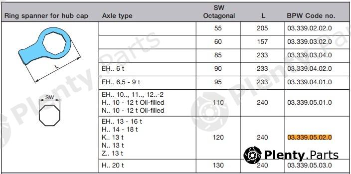 Genuine BPW part 03.339.05.02.0 (0333905020) Replacement part