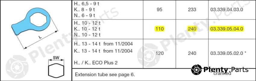 Genuine BPW part 03.339.05.04.0 (0333905040) Replacement part