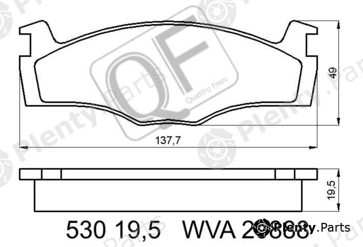  QUATTRO FRENI part QF5300019.5 (QF53000195) Replacement part