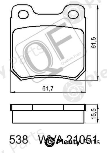 QUATTRO FRENI part QF53800 Replacement part