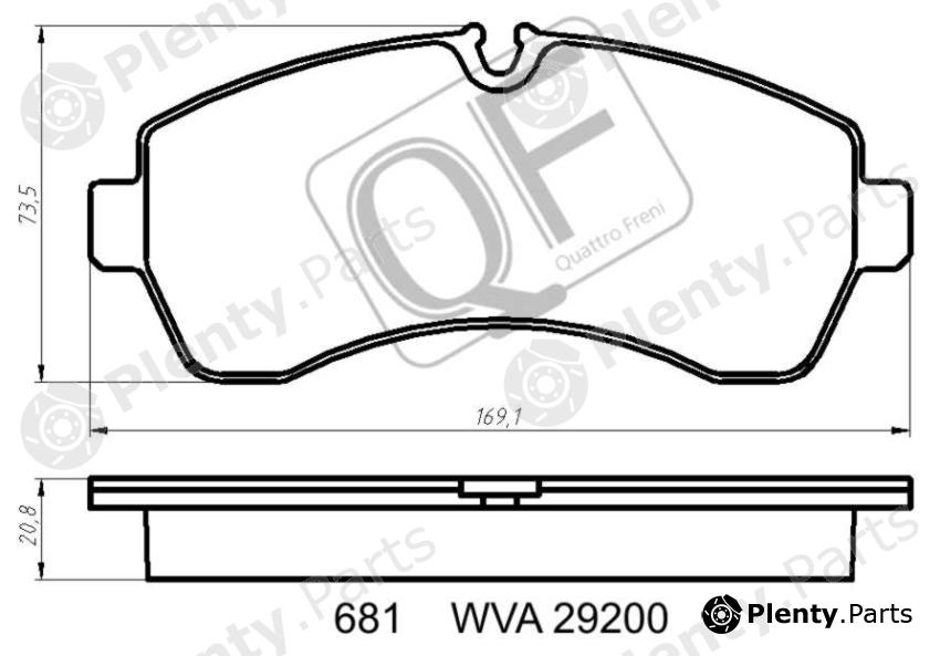  QUATTRO FRENI part QF68100 Replacement part