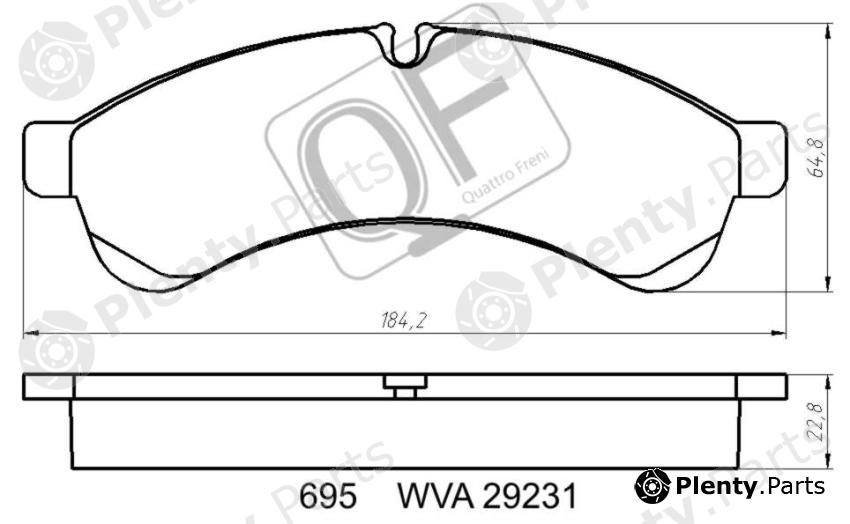  QUATTRO FRENI part QF69500 Replacement part