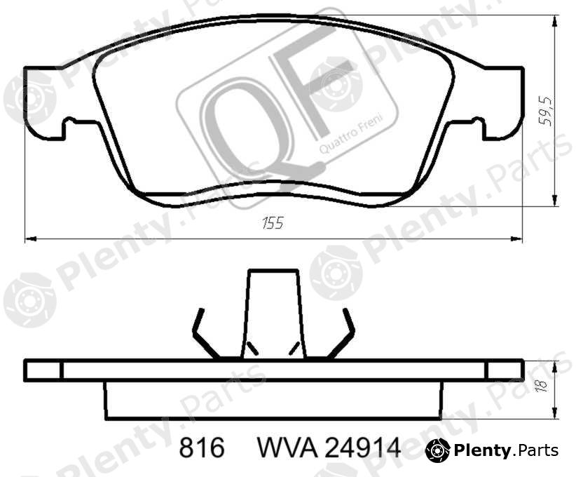  QUATTRO FRENI part QF81600 Brake Pads FR Renault Fluence / Megane III / Scenic III / Duster
