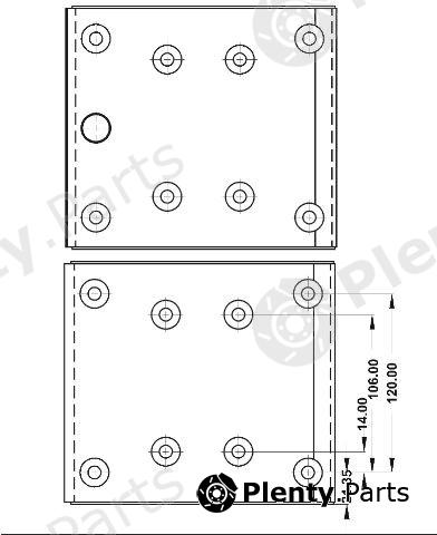  BERAL part 1949417000015608 Brake Lining Kit, drum brake