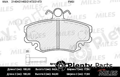  MILES part E100007 Replacement part