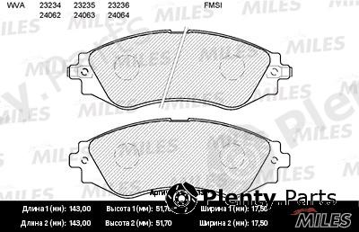  MILES part E100032 Replacement part