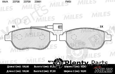  MILES part E100072 Replacement part