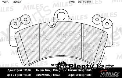  MILES part E100106 Replacement part