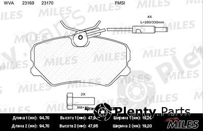  MILES part E100128 Replacement part