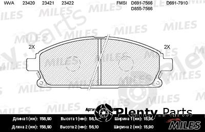  MILES part E100166 Replacement part