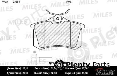  MILES part E110004 Replacement part