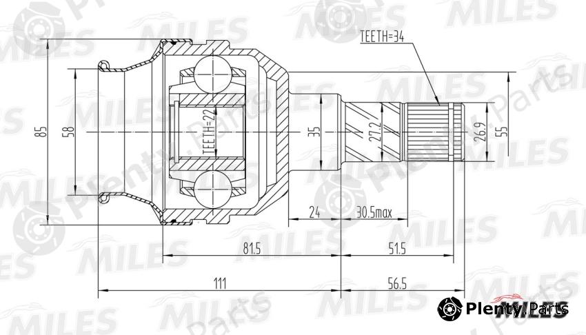  MILES part GA10015 Replacement part