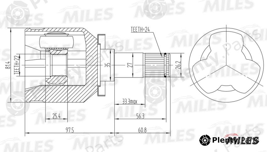  MILES part GA10017 Replacement part