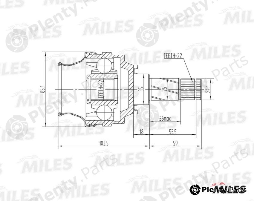  MILES part GA10021 Replacement part