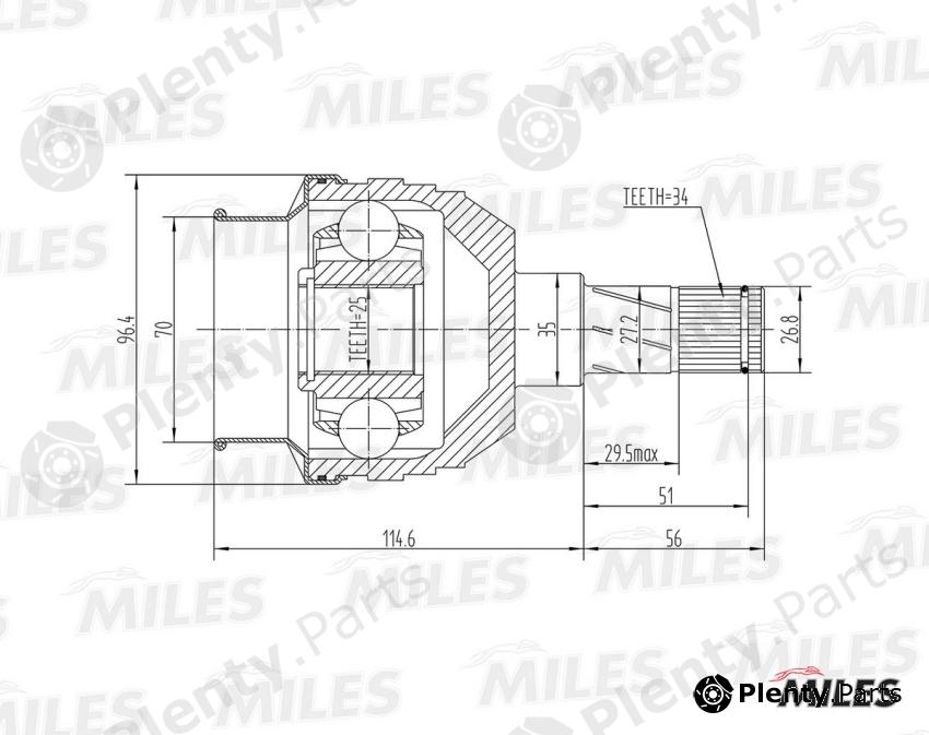  MILES part GA10022 Replacement part