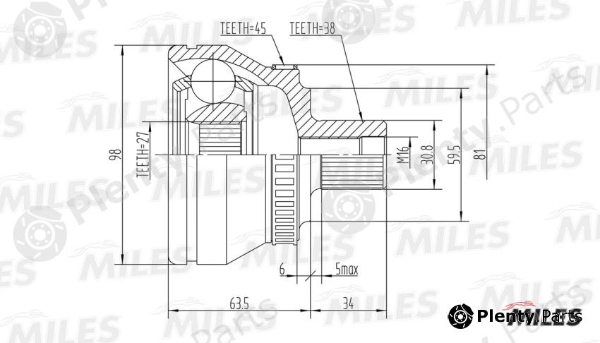  MILES part GA20036 Replacement part