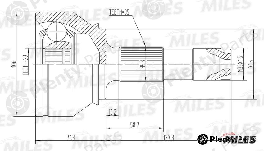  MILES part GA20072 Replacement part