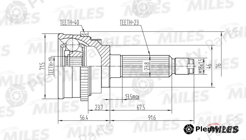  MILES part GA20080 Replacement part