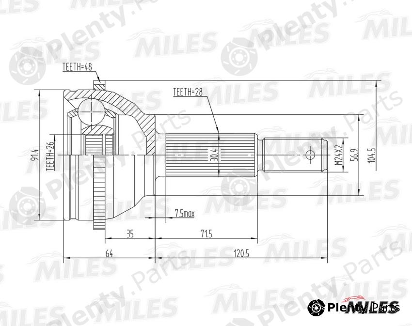  MILES part GA20124 Replacement part