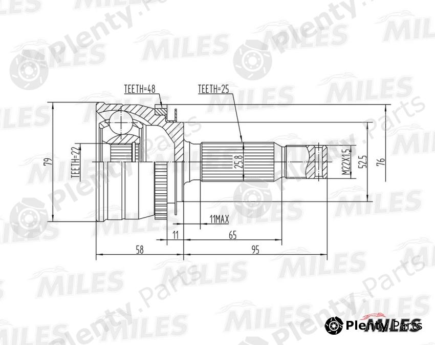  MILES part GA20165 Replacement part