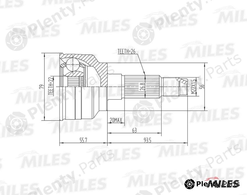 MILES part GA20190 Replacement part