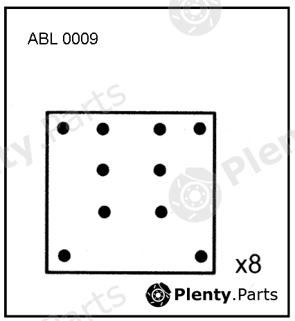  ALLIED NIPPON part ABL0009 Brake Set, drum brakes