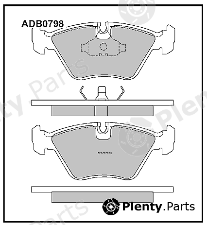  ALLIED NIPPON part ADB0798 Brake Pad Set, disc brake