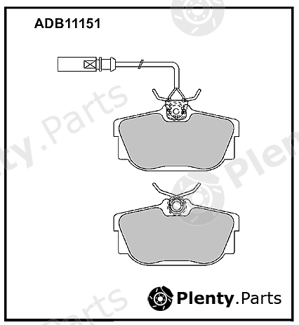  ALLIED NIPPON part ADB11151 Brake Pad Set, disc brake
