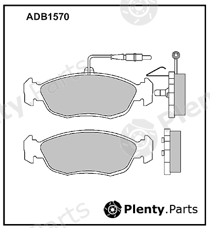  ALLIED NIPPON part ADB1570 Brake Pad Set, disc brake
