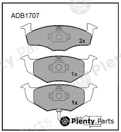  ALLIED NIPPON part ADB1707 Brake Pad Set, disc brake