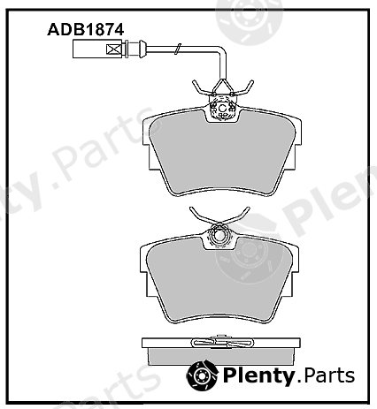  ALLIED NIPPON part ADB1874 Brake Pad Set, disc brake