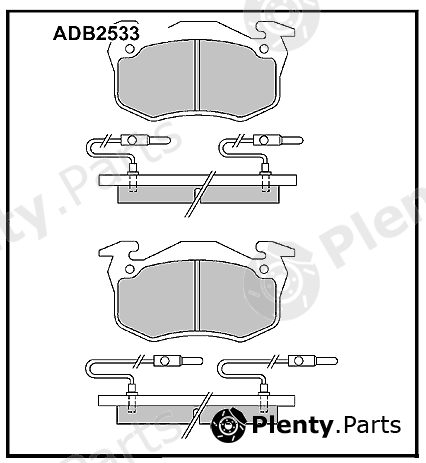  ALLIED NIPPON part ADB2533 Brake Pads CITROËN/PEUGEOT