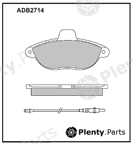  ALLIED NIPPON part ADB2714 Brake Pad Set, disc brake