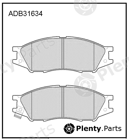  ALLIED NIPPON part ADB31634 Brake Pad Set, disc brake