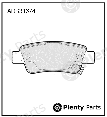  ALLIED NIPPON part ADB31674 Brake Pad Set, disc brake