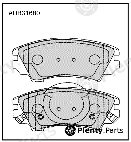  ALLIED NIPPON part ADB31680 Brake Pad Set, disc brake