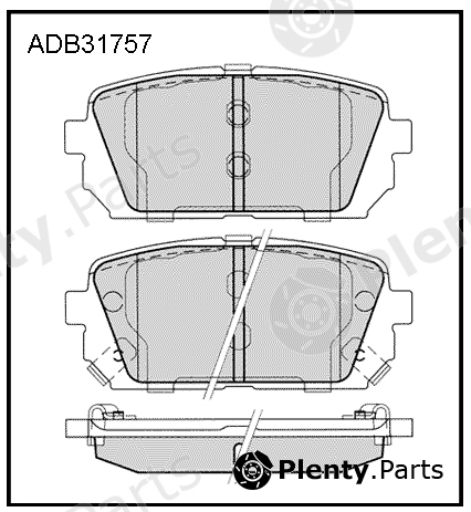  ALLIED NIPPON part ADB31757 Brake Pad Set, disc brake