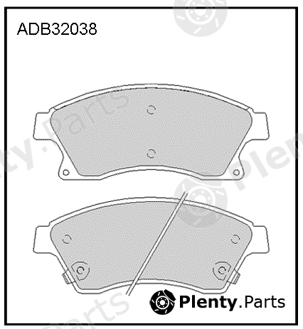  ALLIED NIPPON part ADB32038 Brake Pad Set, disc brake