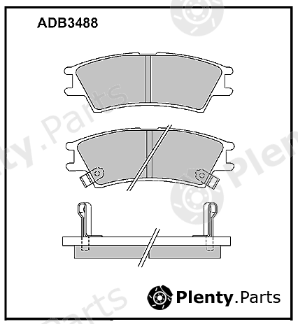  ALLIED NIPPON part ADB3488 Brake Pad Set, disc brake
