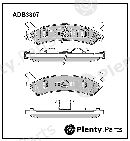 ALLIED NIPPON part ADB3807 Brake Pad Set, disc brake