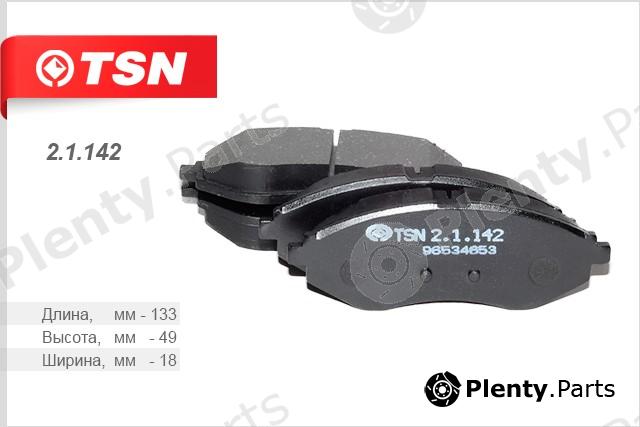  TSN part 21142 Brake Pad Set, disc brake