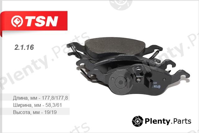  TSN part 2116 Brake Pad Set, disc brake