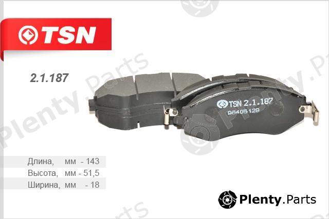  TSN part 21187 Brake Pad Set, disc brake